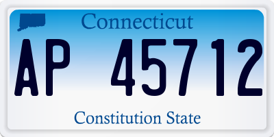 CT license plate AP45712