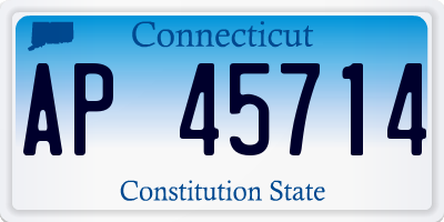 CT license plate AP45714