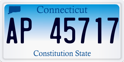 CT license plate AP45717