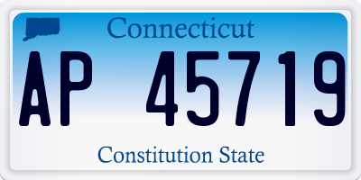 CT license plate AP45719