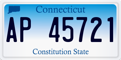 CT license plate AP45721