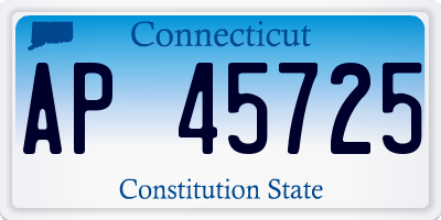 CT license plate AP45725