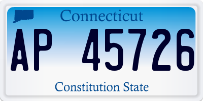 CT license plate AP45726