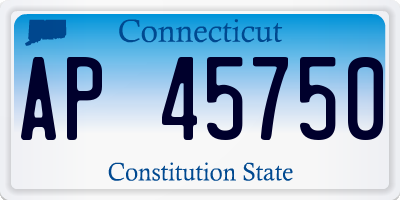 CT license plate AP45750