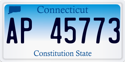 CT license plate AP45773