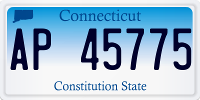 CT license plate AP45775