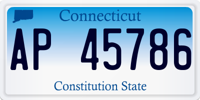 CT license plate AP45786