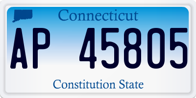 CT license plate AP45805