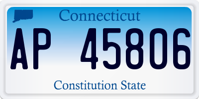 CT license plate AP45806