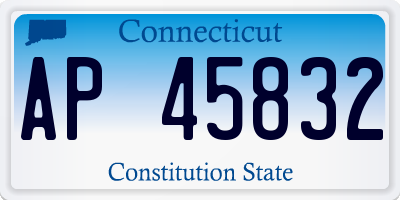 CT license plate AP45832