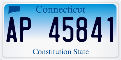 CT license plate AP45841