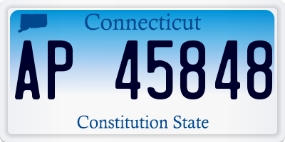 CT license plate AP45848