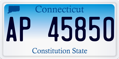 CT license plate AP45850