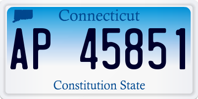CT license plate AP45851