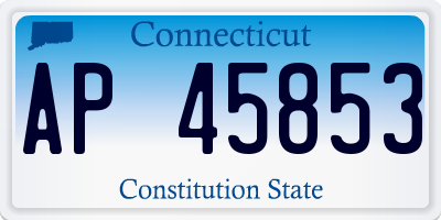 CT license plate AP45853