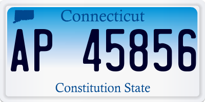 CT license plate AP45856