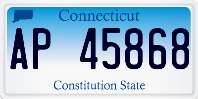 CT license plate AP45868