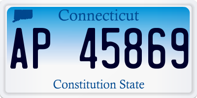 CT license plate AP45869