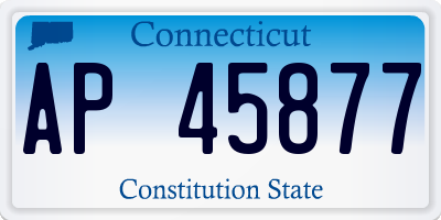 CT license plate AP45877