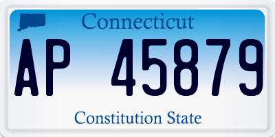 CT license plate AP45879