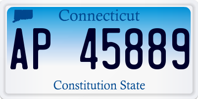 CT license plate AP45889