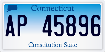 CT license plate AP45896