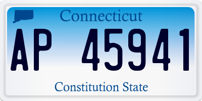 CT license plate AP45941
