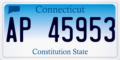 CT license plate AP45953
