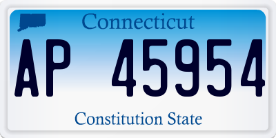CT license plate AP45954