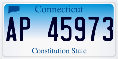 CT license plate AP45973