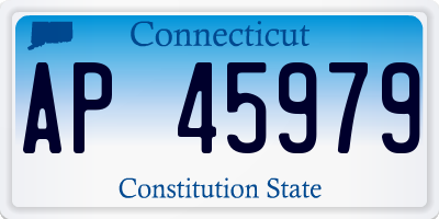 CT license plate AP45979
