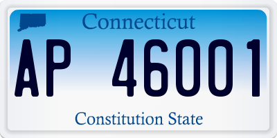 CT license plate AP46001