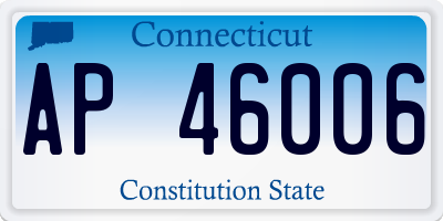 CT license plate AP46006