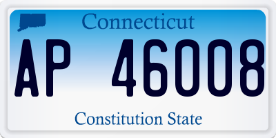 CT license plate AP46008