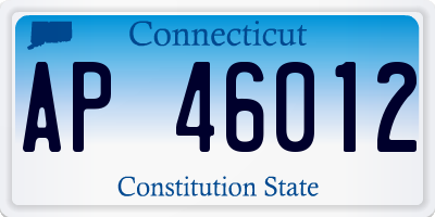 CT license plate AP46012