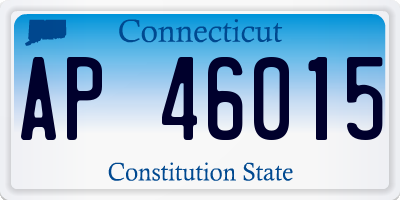 CT license plate AP46015