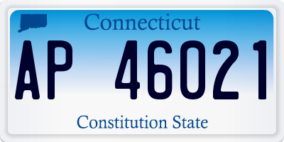 CT license plate AP46021