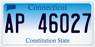 CT license plate AP46027