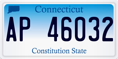 CT license plate AP46032
