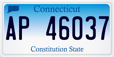 CT license plate AP46037