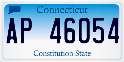 CT license plate AP46054