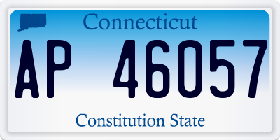 CT license plate AP46057