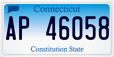 CT license plate AP46058
