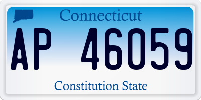 CT license plate AP46059