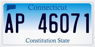 CT license plate AP46071