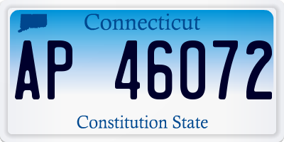 CT license plate AP46072