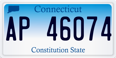 CT license plate AP46074