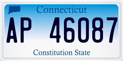 CT license plate AP46087