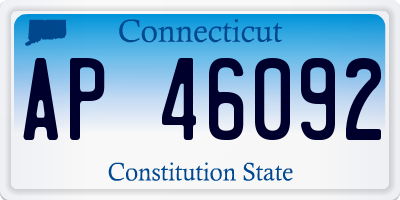 CT license plate AP46092