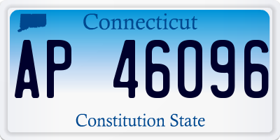 CT license plate AP46096